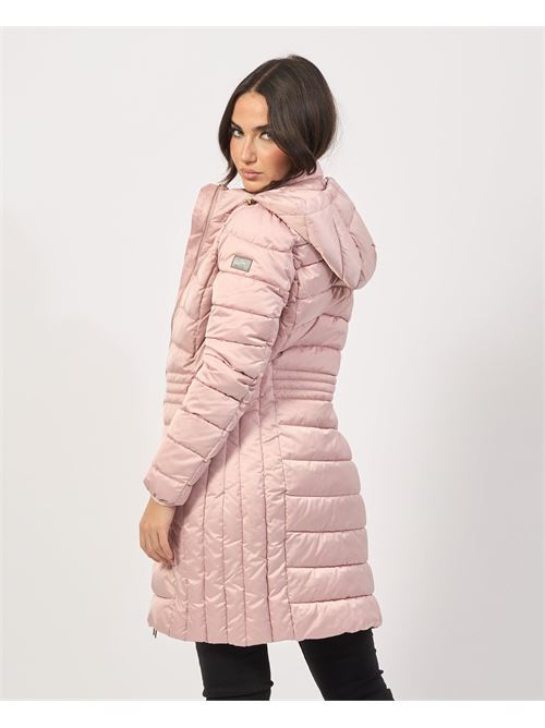 Yes Zee Women's Long Quilted Jacket with Hood YES ZEE | O017-M8000425